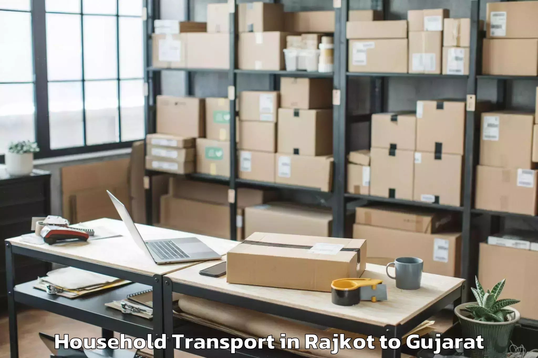 Book Rajkot to Kamrej Household Transport Online